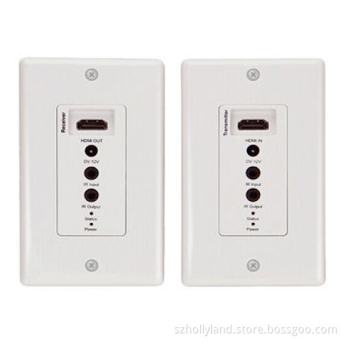 50M single Cat5e/6, HDMI wall plate extender with bi-direction IR